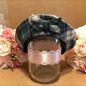 Janie & Jack plaid green Beret 6 - 12 months NWOT